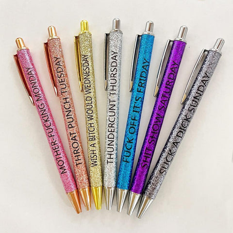 Word Daily Pen Set(7cs* Funny black ink Pens ) – yocartgo