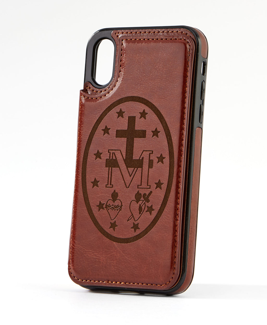 Miraculous Medal Red Leather Wallet Case for iPhone XR –