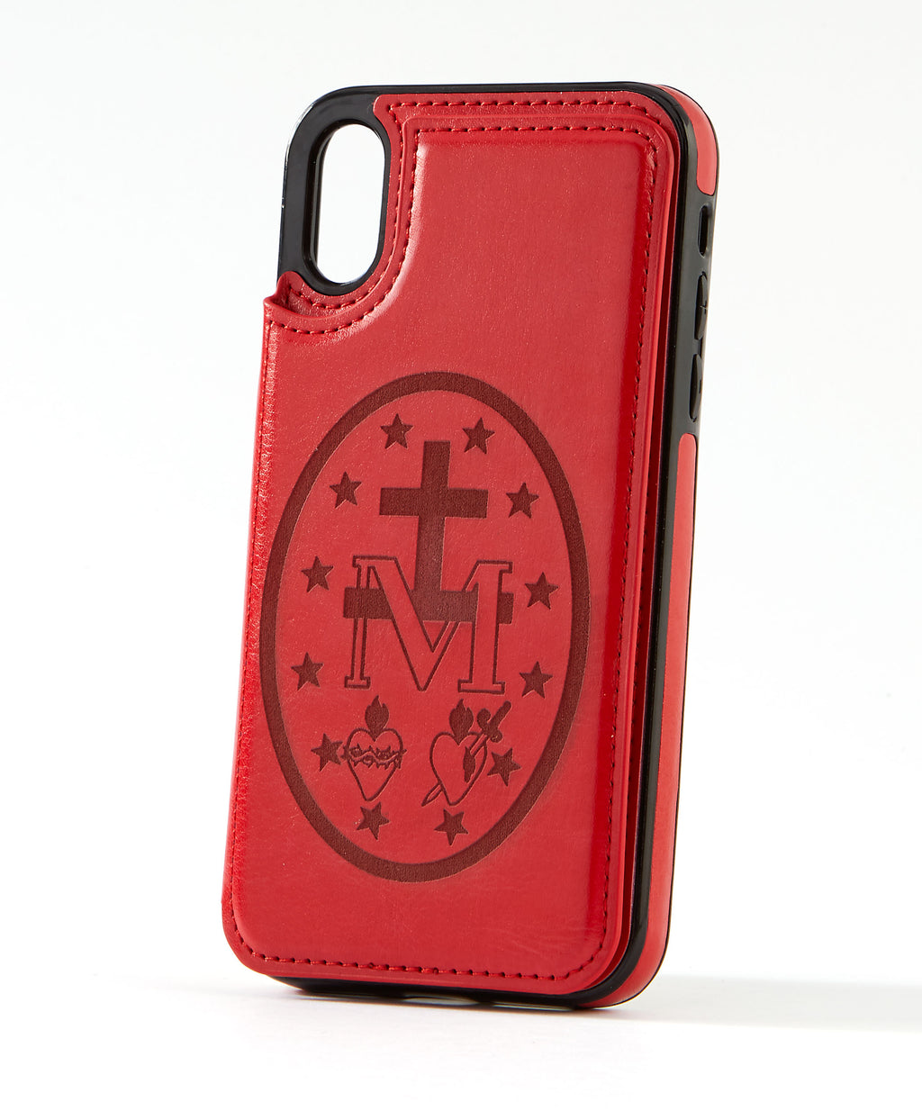 Miraculous Medal Brown Leather Wallet Case for iPhone XR –