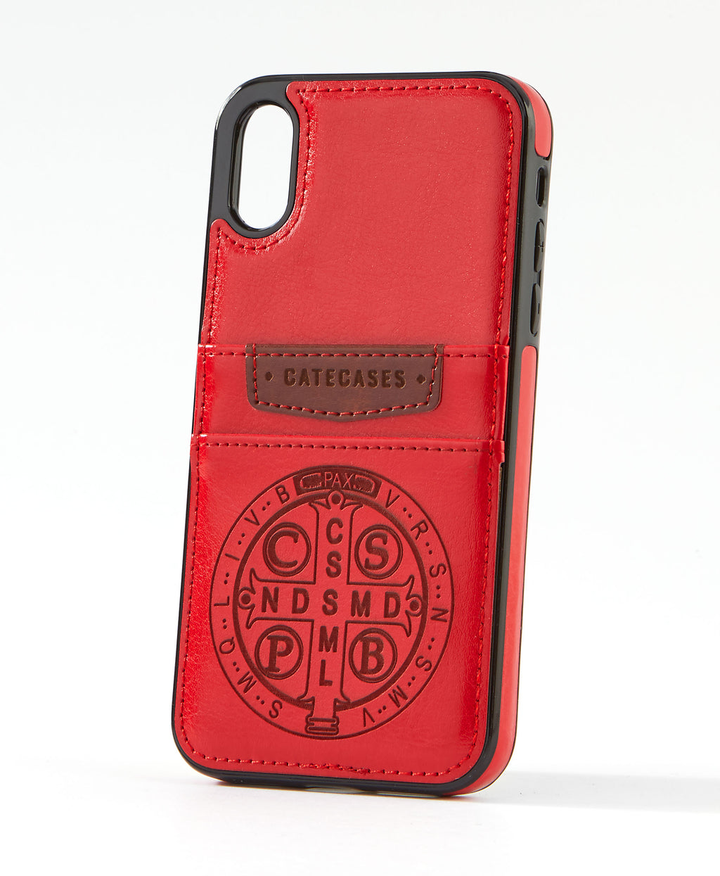 Miraculous Medal Red Leather Wallet Case for iPhone XR –