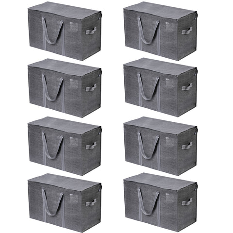 4 Pack Large Foldable Storage Bin with Connected Lid, Collapsible Cube