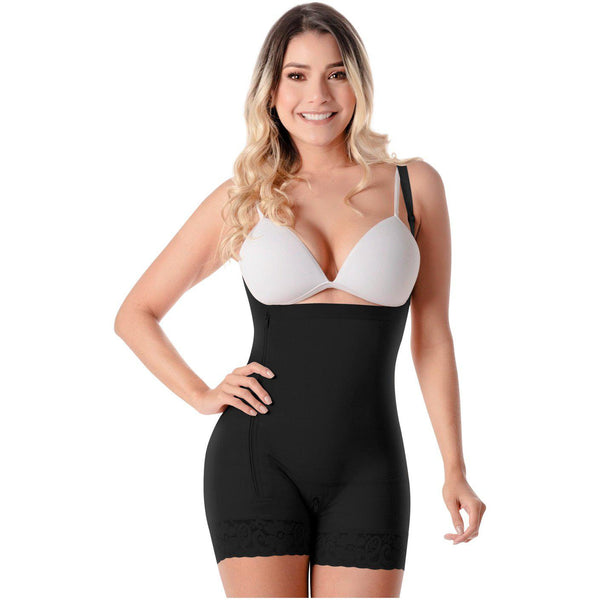 FAJA TUMMY TUCK SIDE ZIPPER (S, Cocoa) at  Women's Clothing store