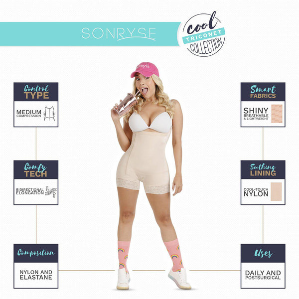 Fajas Sonryse Shapewear After Post-Op for Women with Built-In Bra