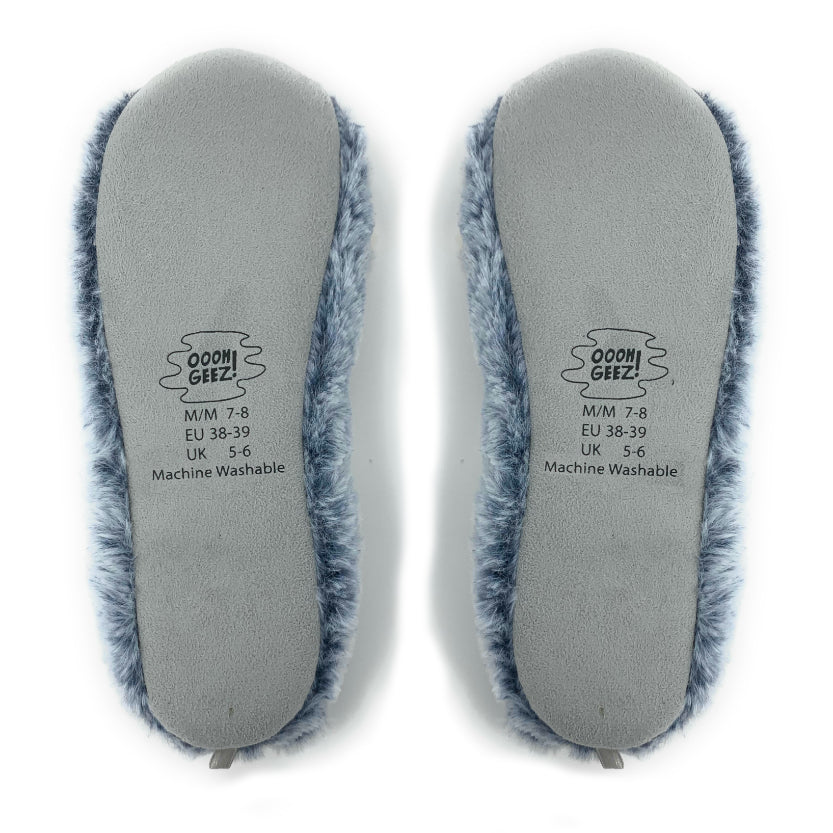 Narwhal Fuzzy Animal Slippers for Women