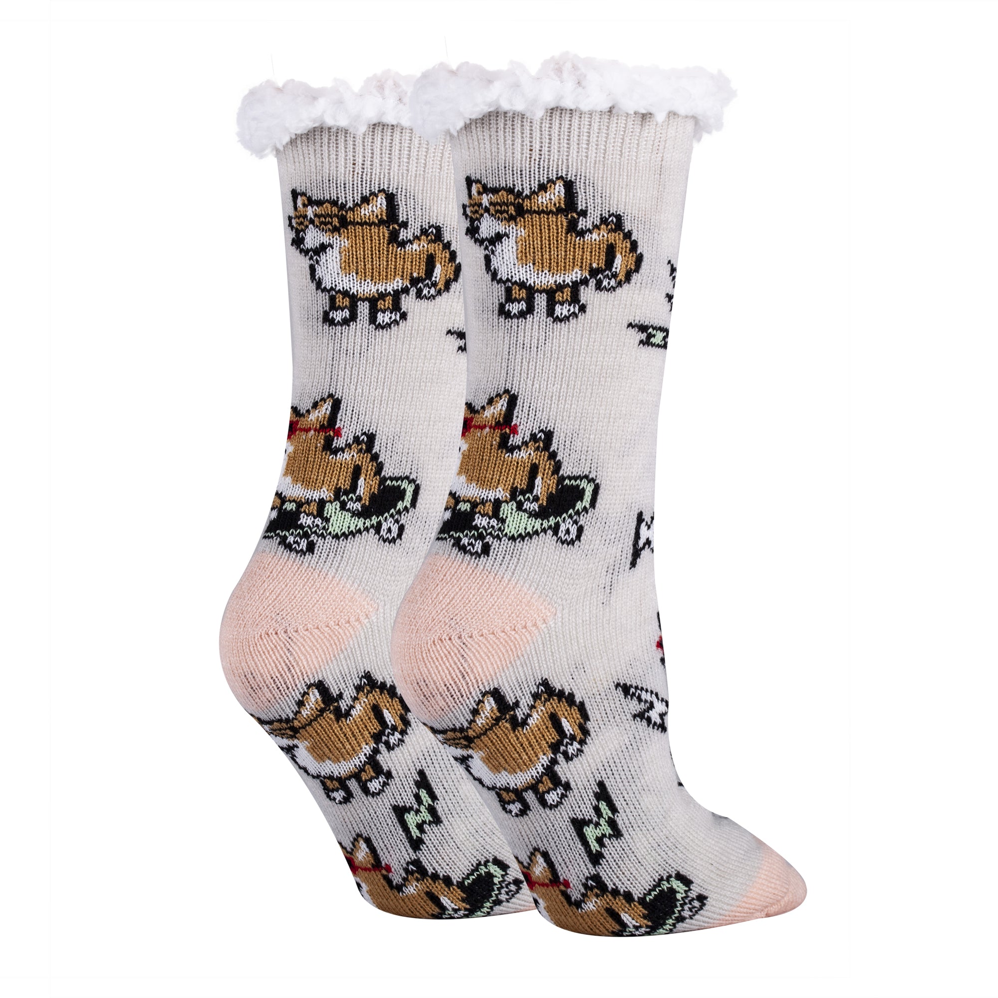 Box o' Popcorn Sherpa Slipper Calcetines para mujer