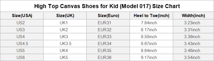 Lacey Kids High Tops CW11 High Top Canvas Shoes for Kid (Model 017)