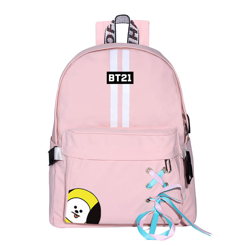 bts pink backpack