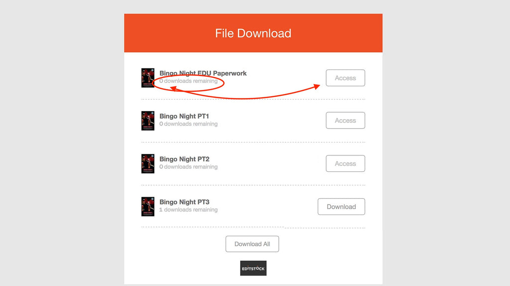 SendOwl Download Access EditStock