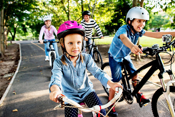 Family Biking together