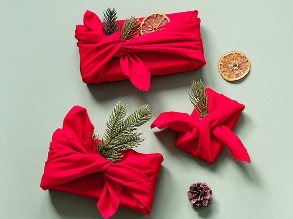 Fabric Wrapped Gifts