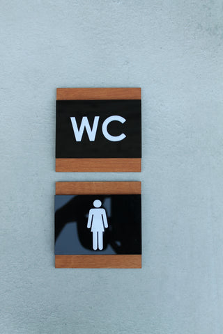 Wood Restroom Signs