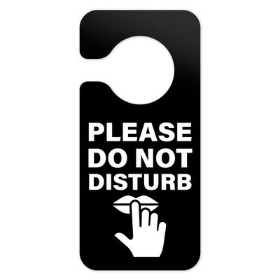 White Vertical Sign - Do Not Disturb - Please Service Room Sign