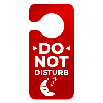 Do Not Disturb Door Sign: Red Acrylic Sign 7.9x3.9/200x100 mm – Bsign