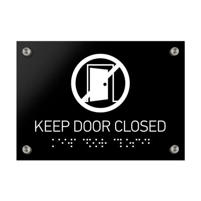 Please Keep Door Closed and Locked at All Times Sign