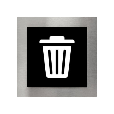 Metal Office Trash Can Modern Commercial Waste Bin