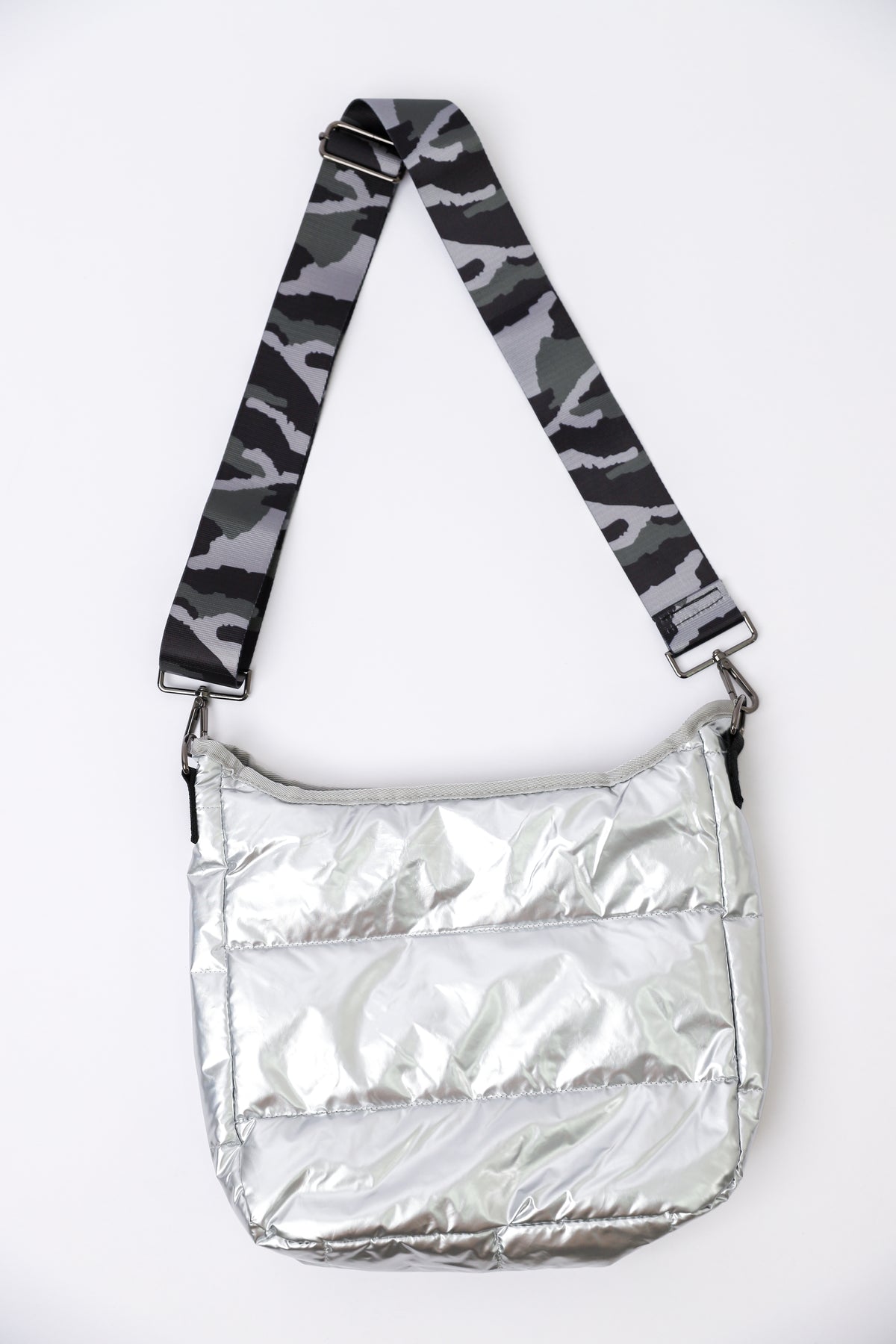 Haute Shore Pickleball Bag - Grey White Neoprene Quilted w/ Stripe Dill Lux