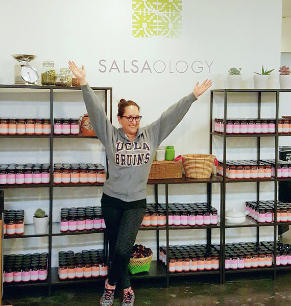 Product debut. Lori in SALSAOLOGY booth for Artisanal LA, April 2015