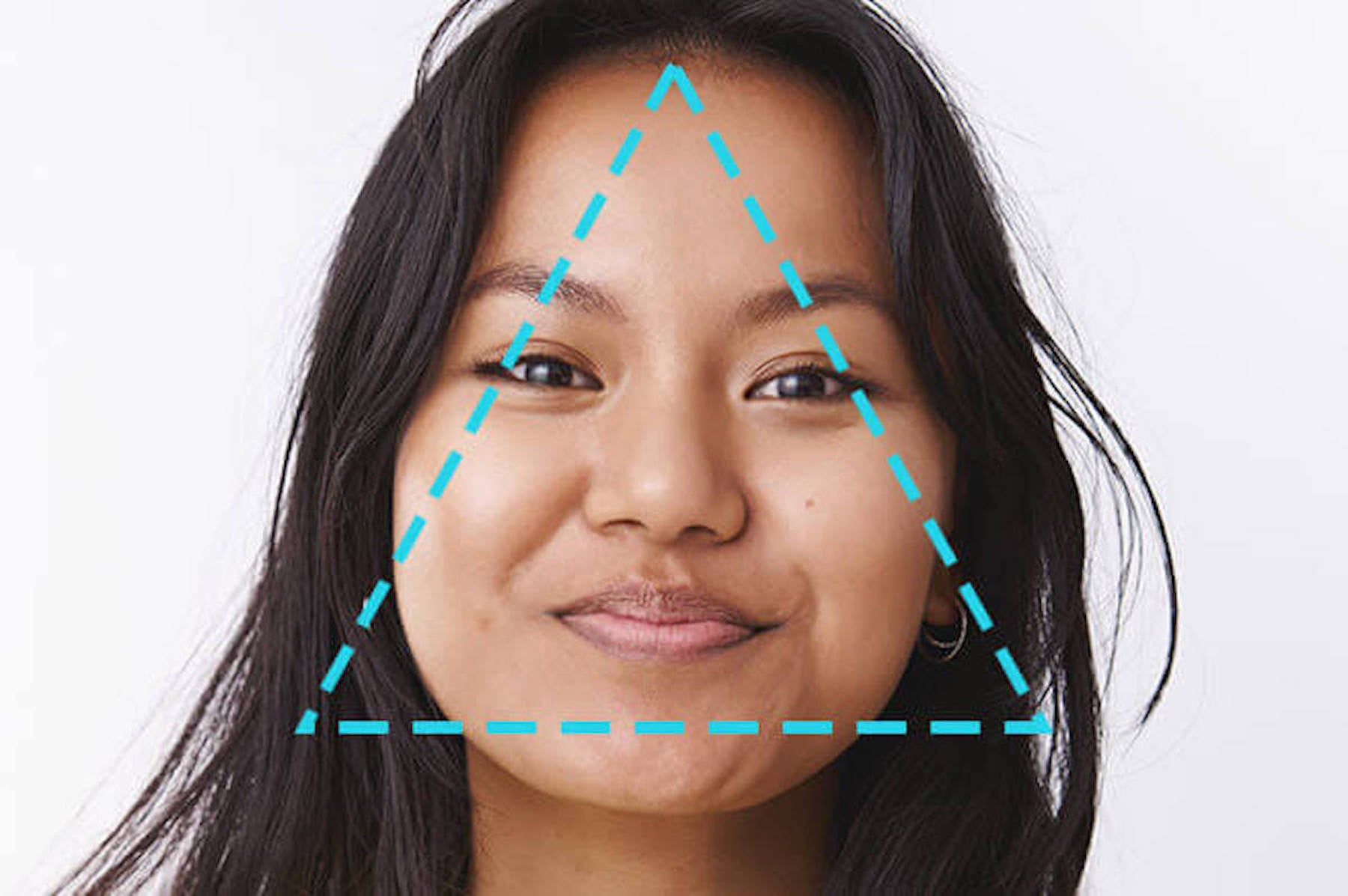 Треугольник лицо женщины