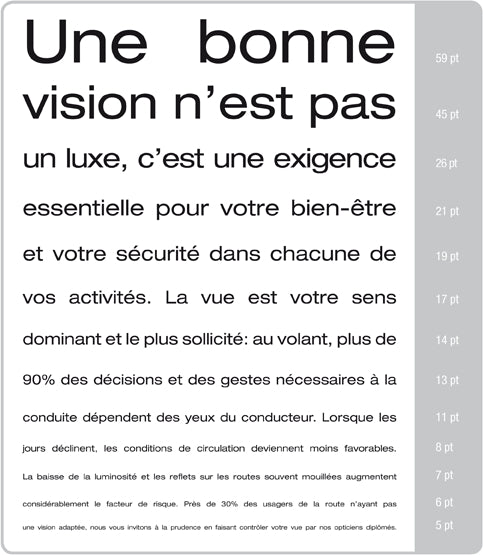 Test de vue en ligne - vision de près