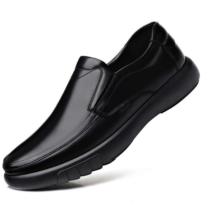 Men's Leather Shoes Soft Anti-slip Rubber Loafers Shoes – lazanow