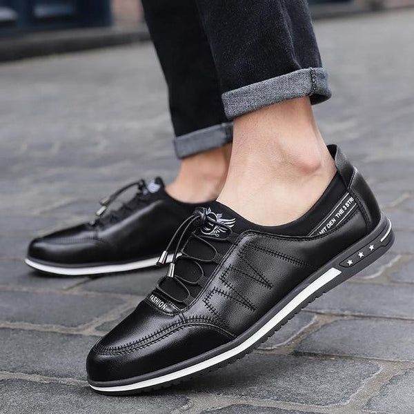 Men's Shoes - Spring Men Breathable Casual Lace-up pu Leather Shoes ...