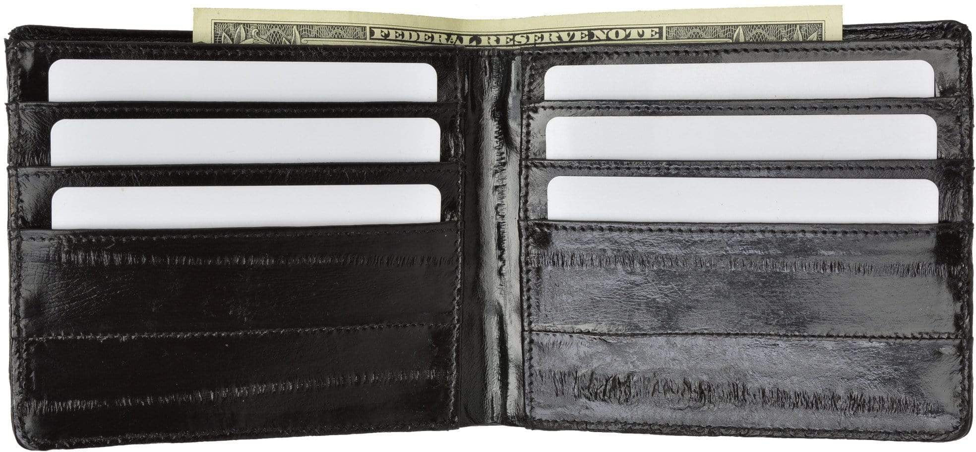 Genuine Eel Skin Classic Bi-fold Mens Wallet E 705