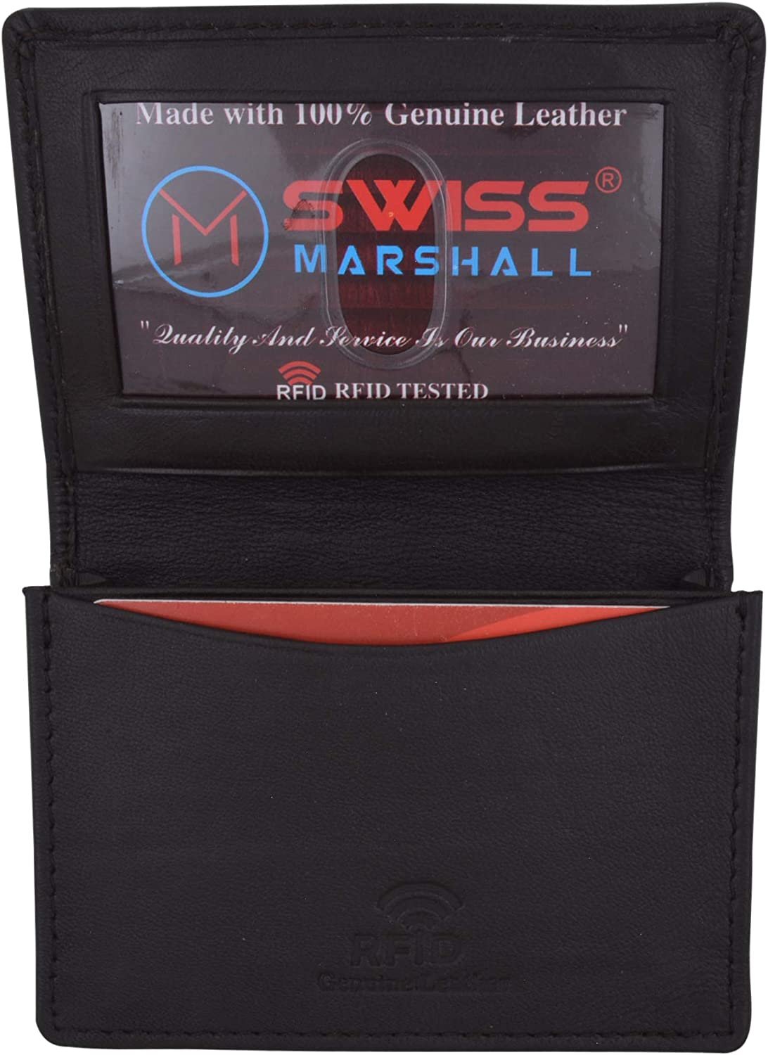 Swiss Marshall Men's RFID Blocking Premium Leather Expandabl
