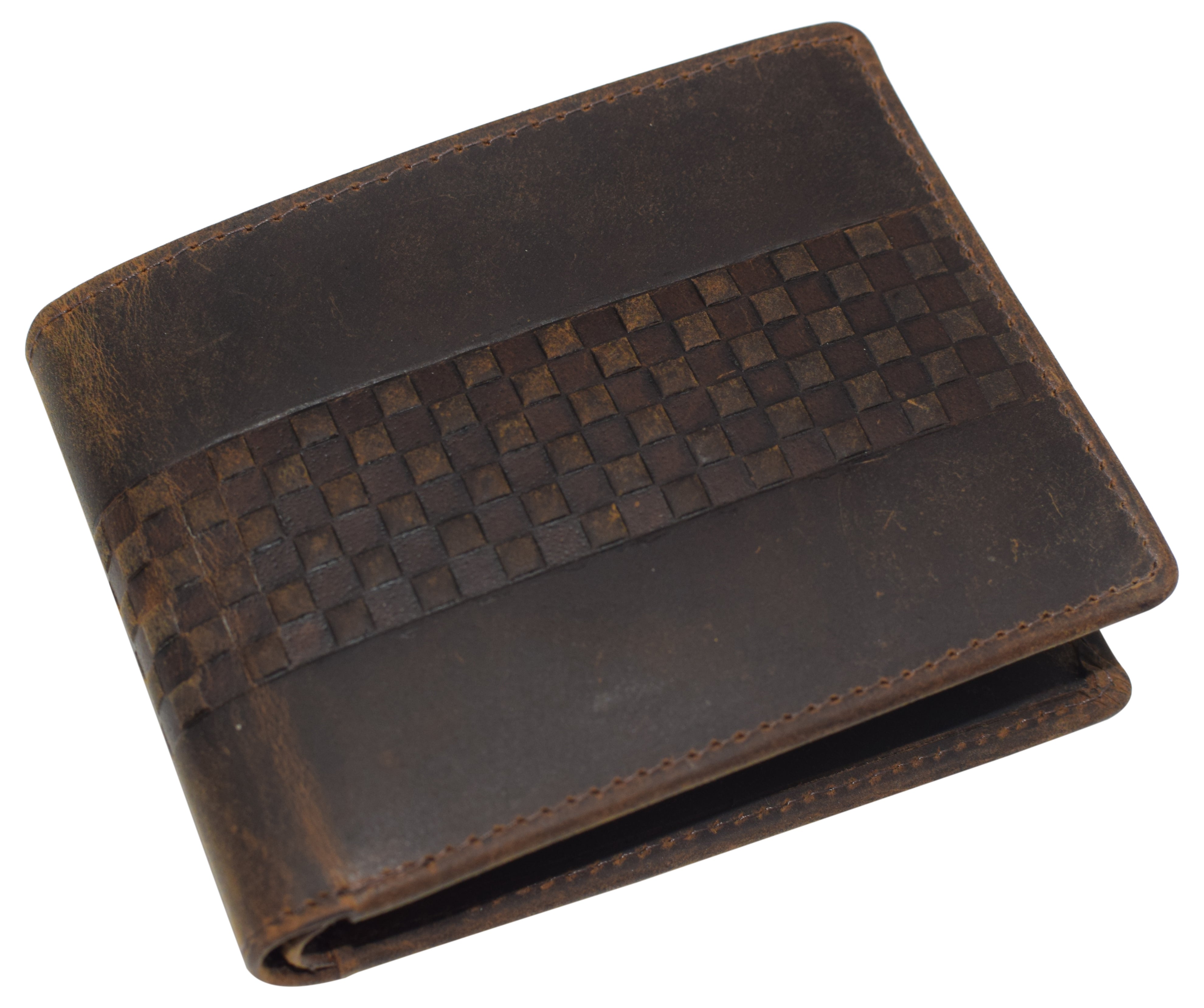 CAZORO Wallet for Mens Vintage Genuine Leather RFID Blocking Bif