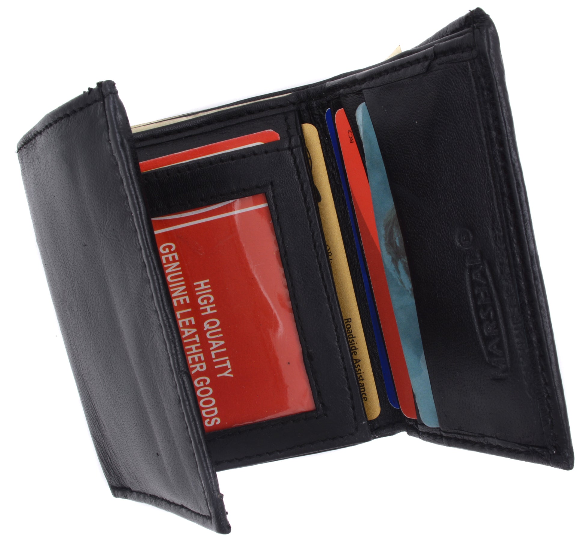 Trifold Middle Flap ID Lambksin Leather Wallet 3755 | menswallet