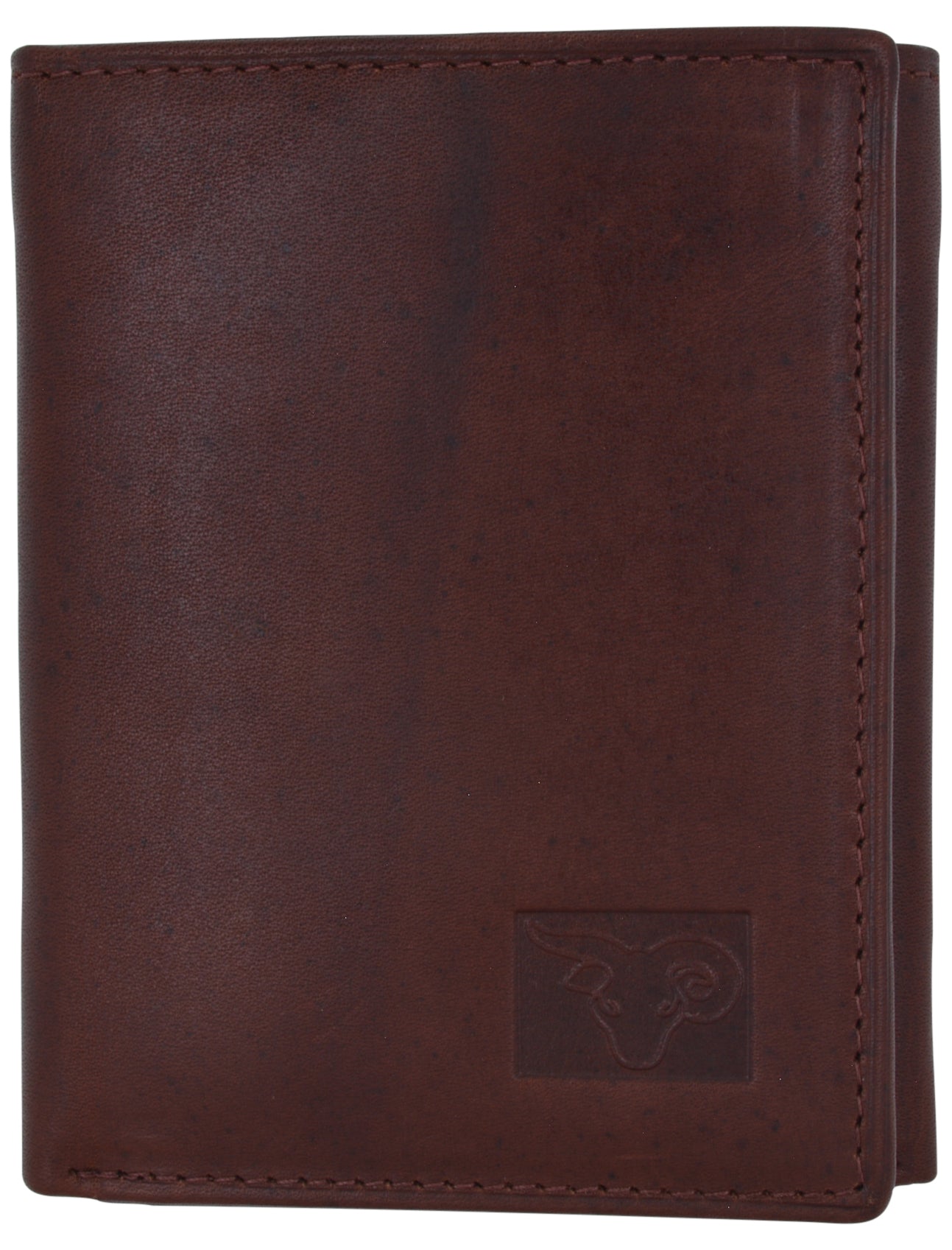 Men's Genuine Leather Slim Trifold Wallet With ID Window & Credit Card Pockets