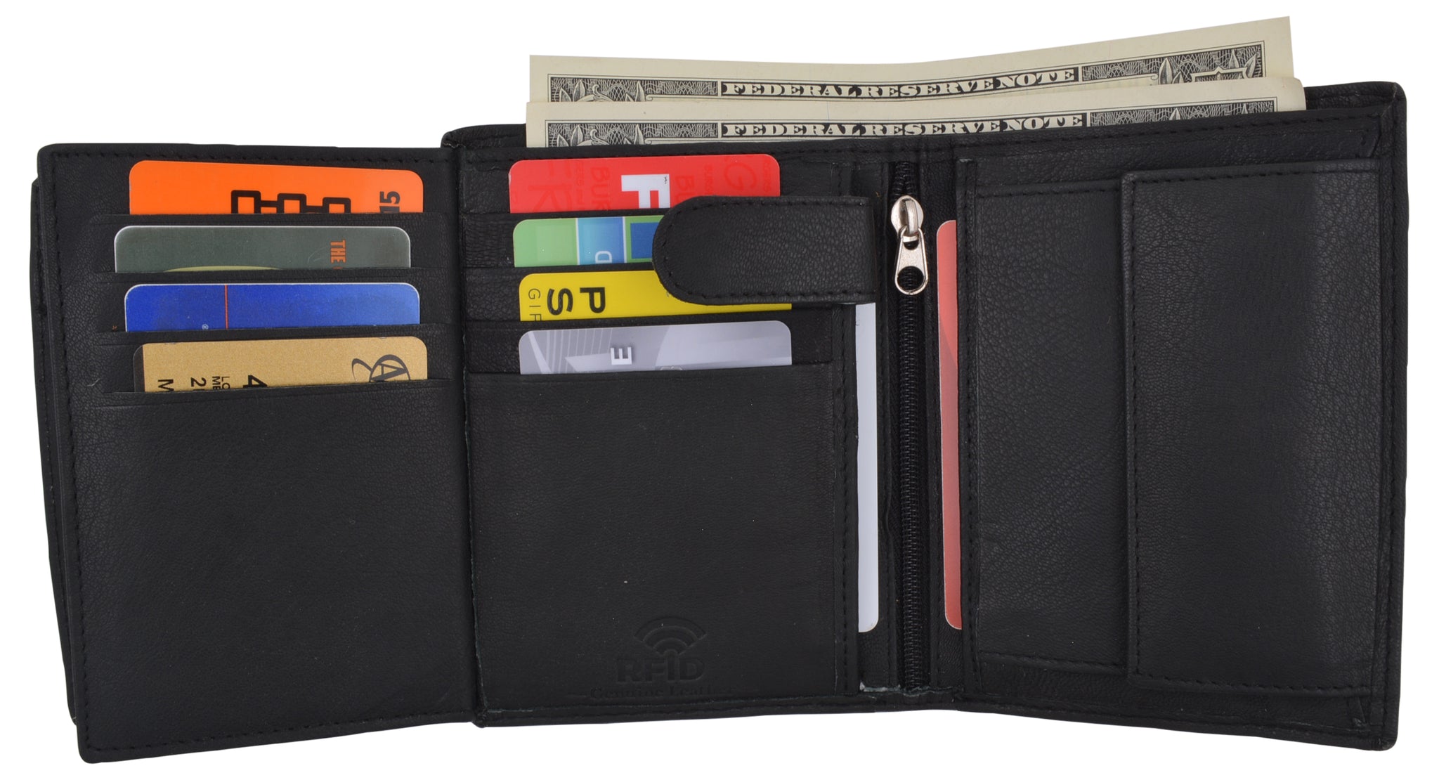 rfid blocking checkbook wallet mens