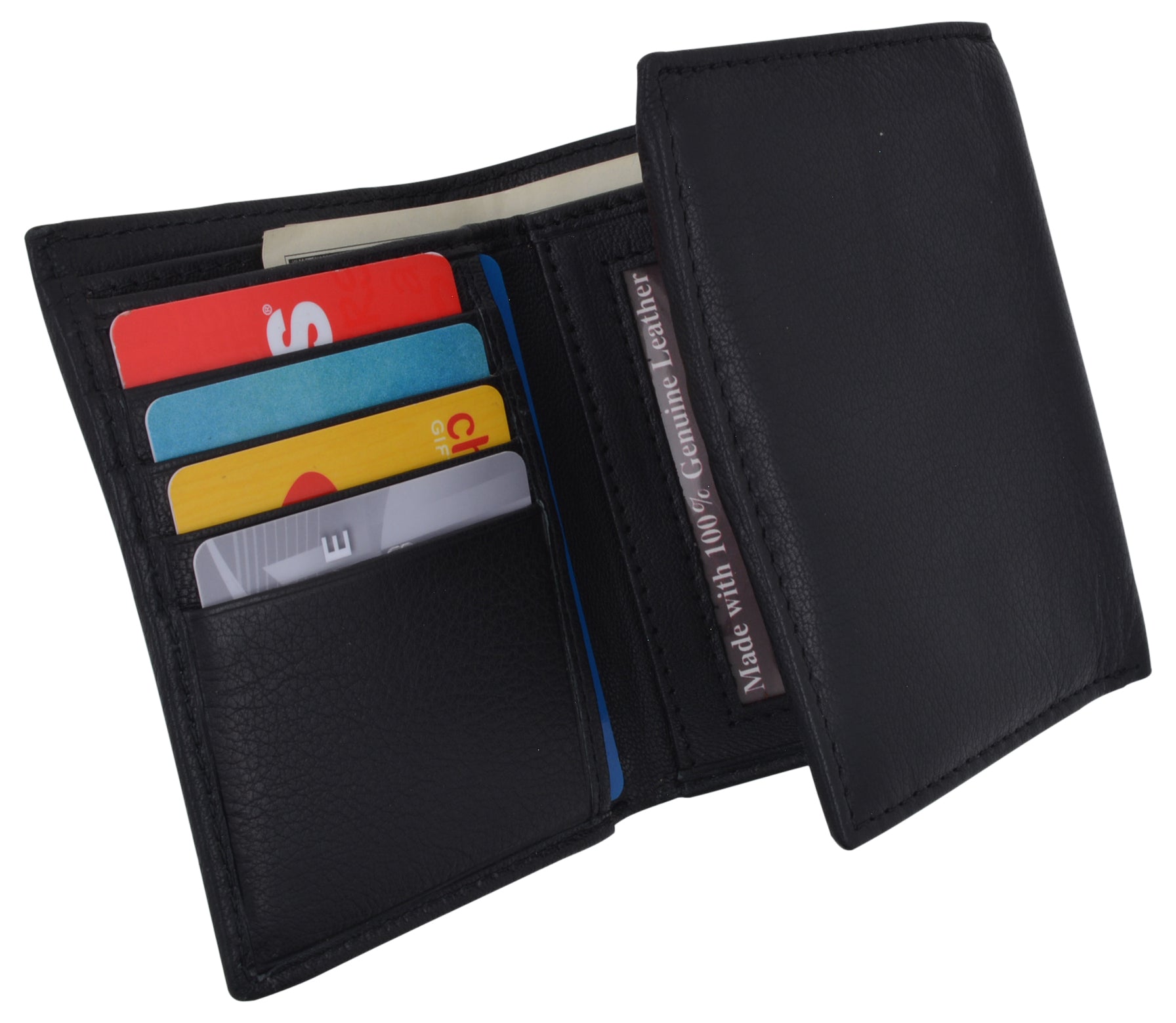 Slim Men's RFID Security Blocking Slim Trifold Credit Card ID Leather ...