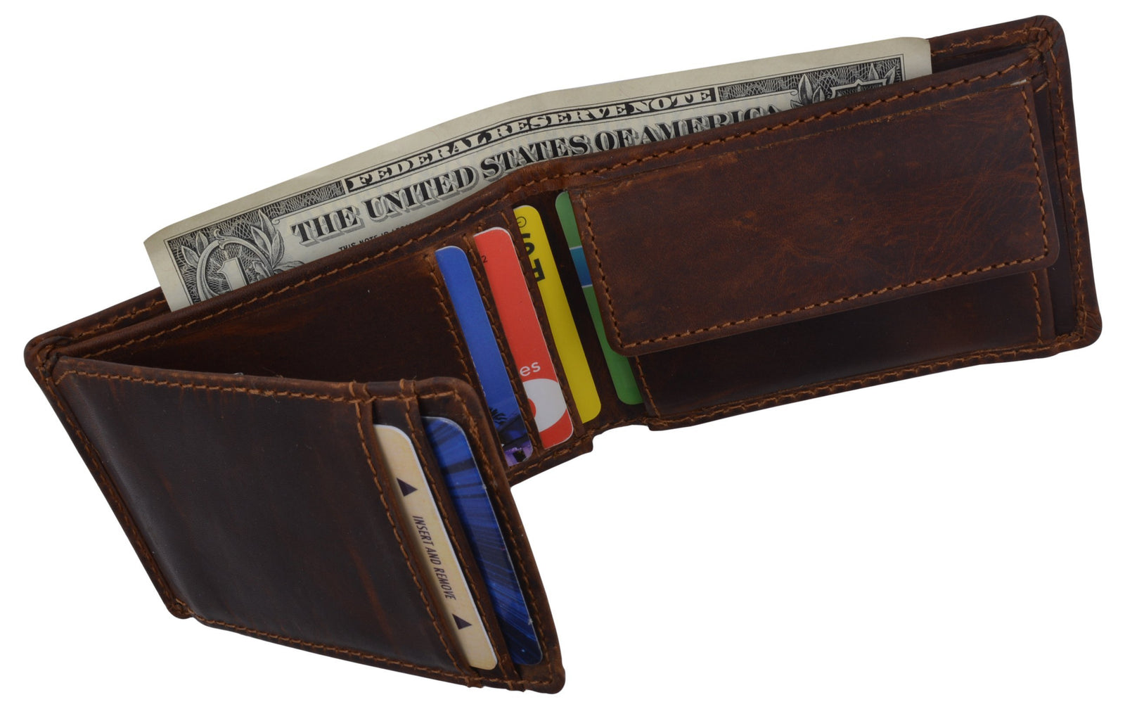 New Cazoro RFID Premium Vintage Leather Small Slim Mens Bifold Wallet ...