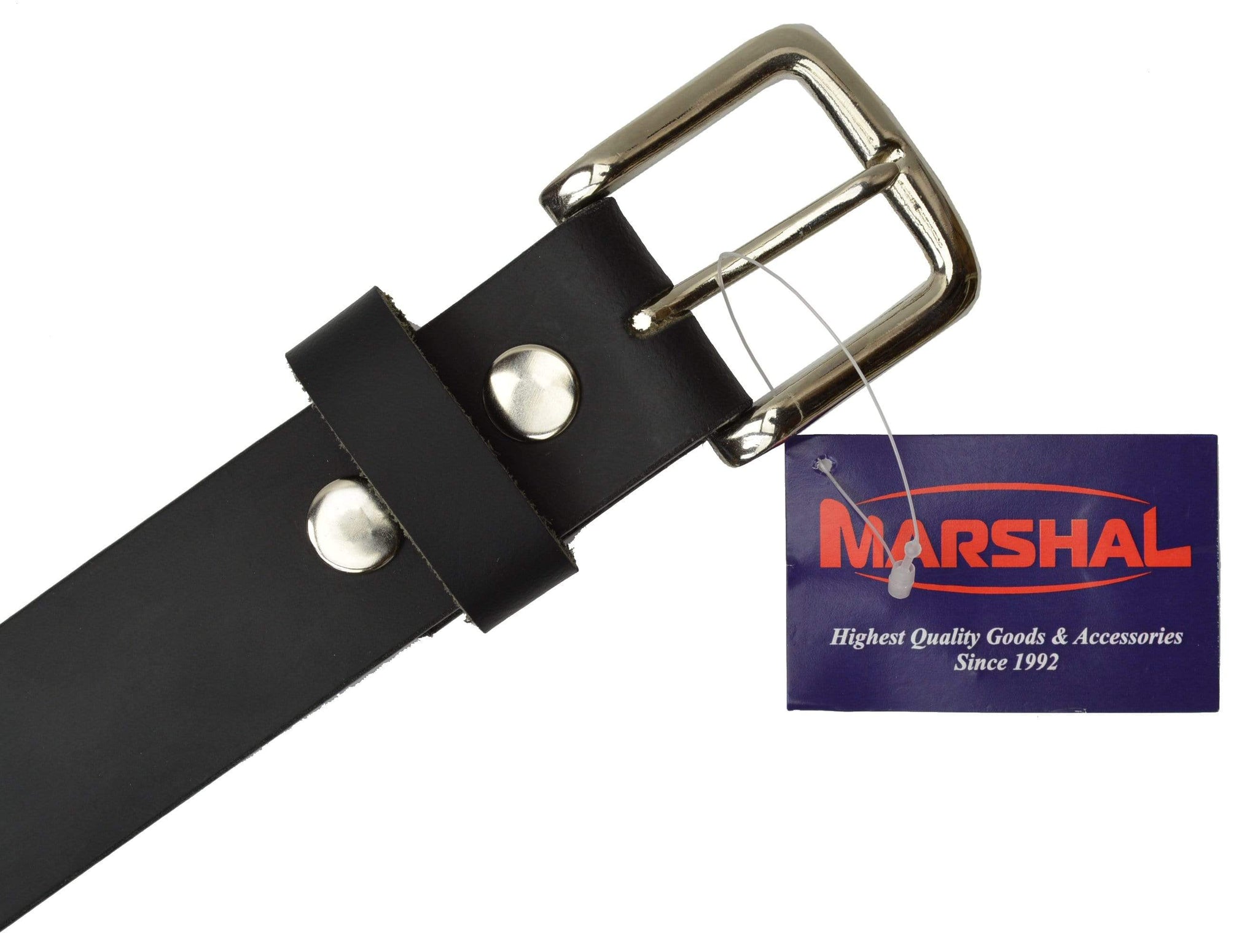 Marshal New Top Grain Genuine Leather Mens Casual Belt with Rounded ...