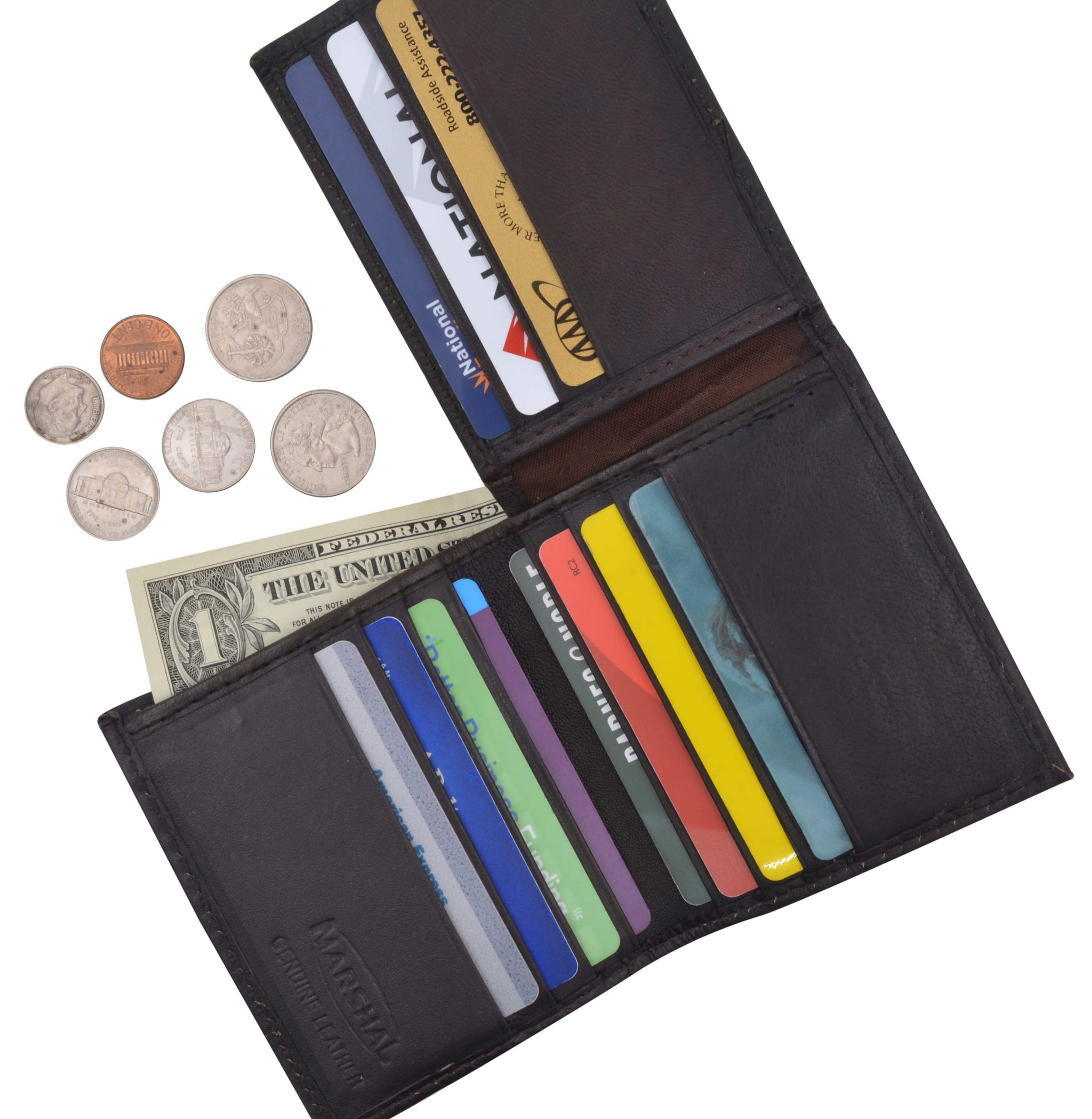 Genuine Lambskin Soft Leather Bifold Credit Card L Shape Wallet 51 - menswallet