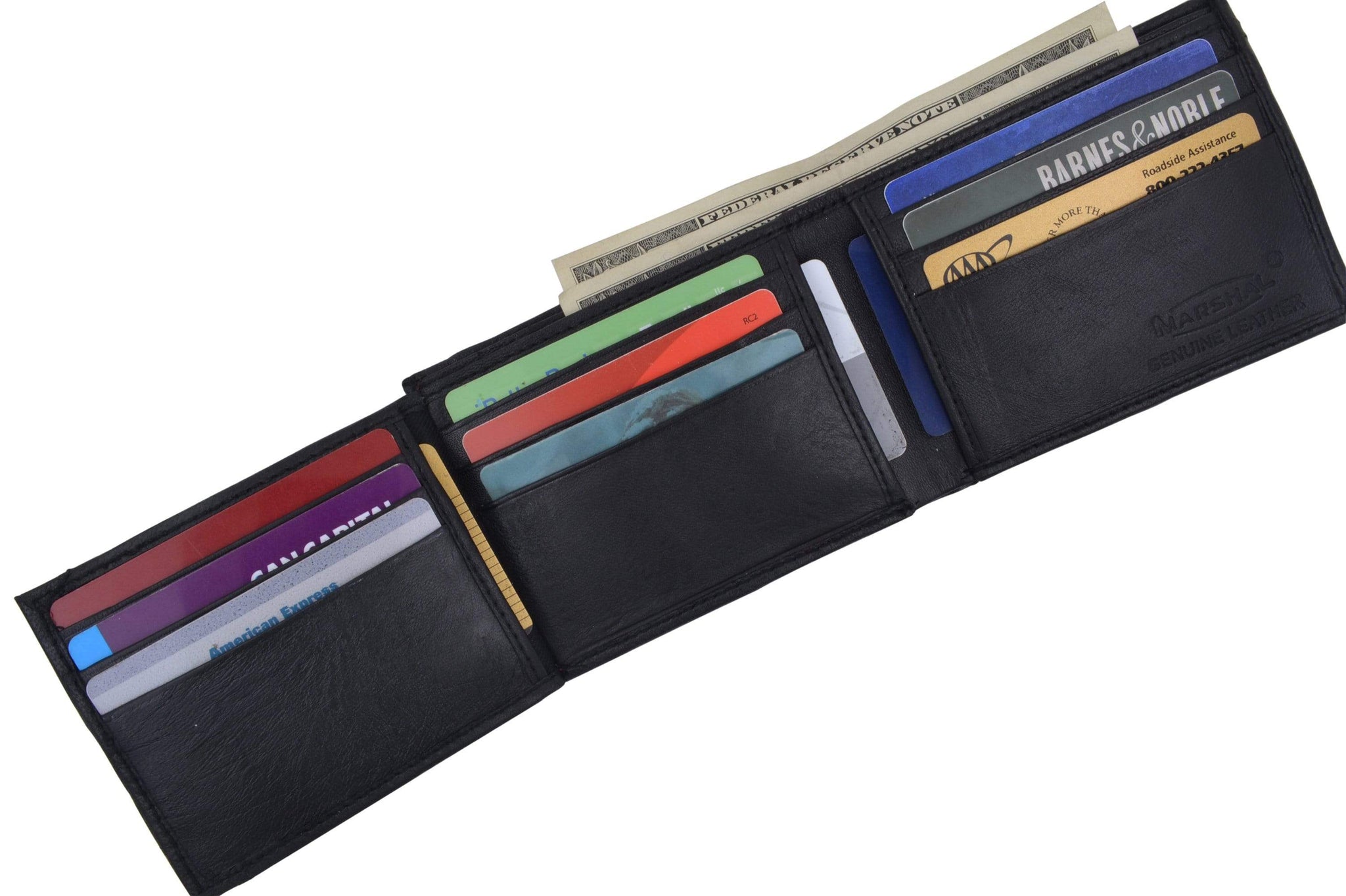 Genuine Leather Lambskin Wallet Side Flap and Credit Card ID Holder ...