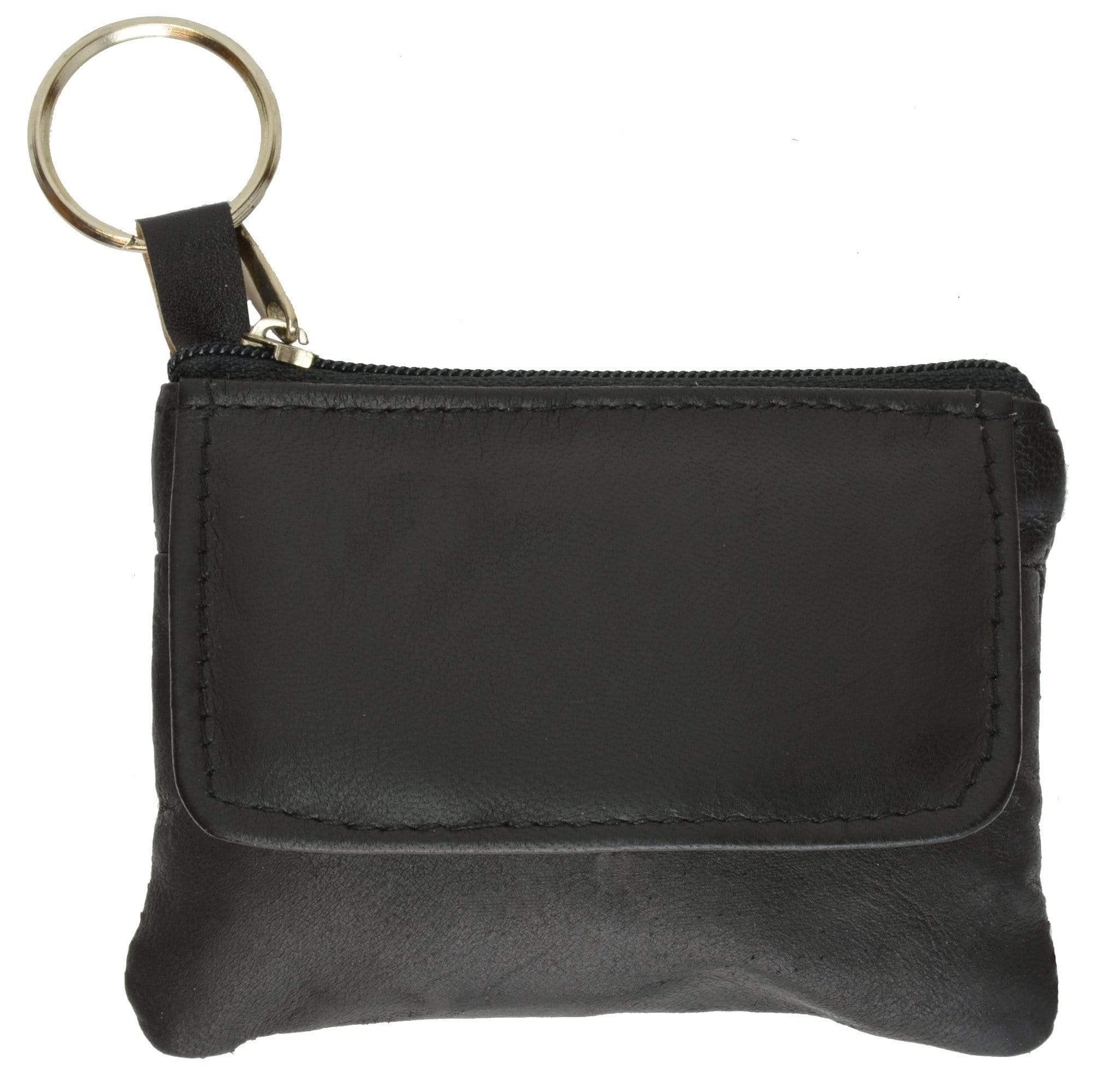 mens leather change purse