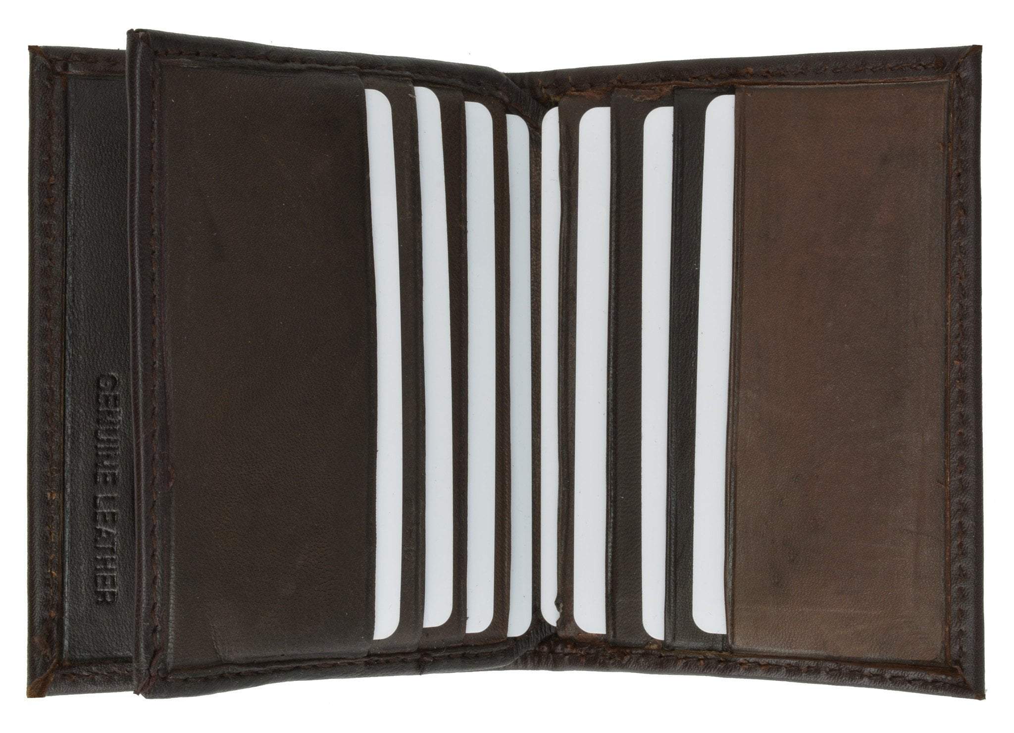 RFID Security Block Safe Leather Credit Card ID Business Card Center Flap Wallet RFID 74 (C)