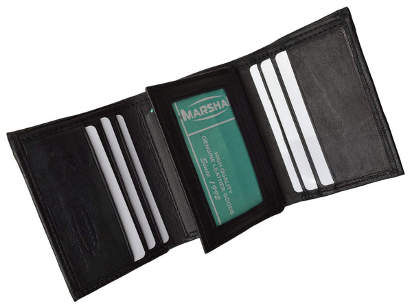 marshal-black-mens-leather-wallet-lamb-classic-trifold-wallet-p-1107-c ...