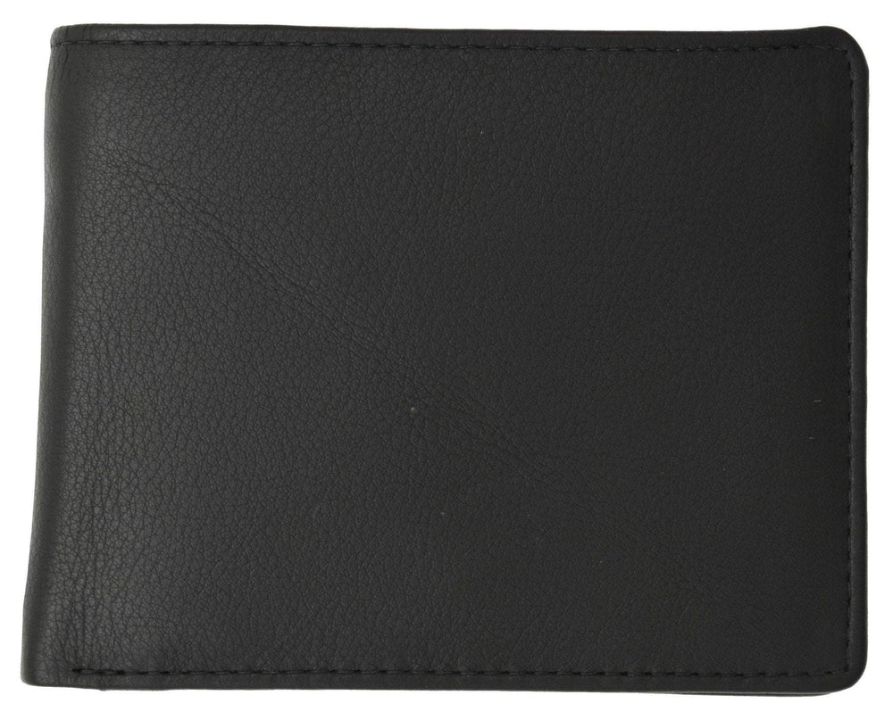 Moga Handmade Genuine Leather Mens Bifold Wallet with Coin Pouch 91013