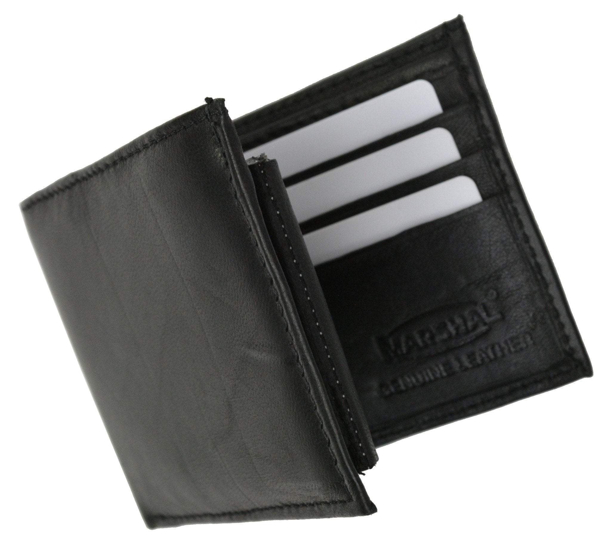 Premium Leather Men's Bifold Wallet with Built-In Removable Plastic In ...