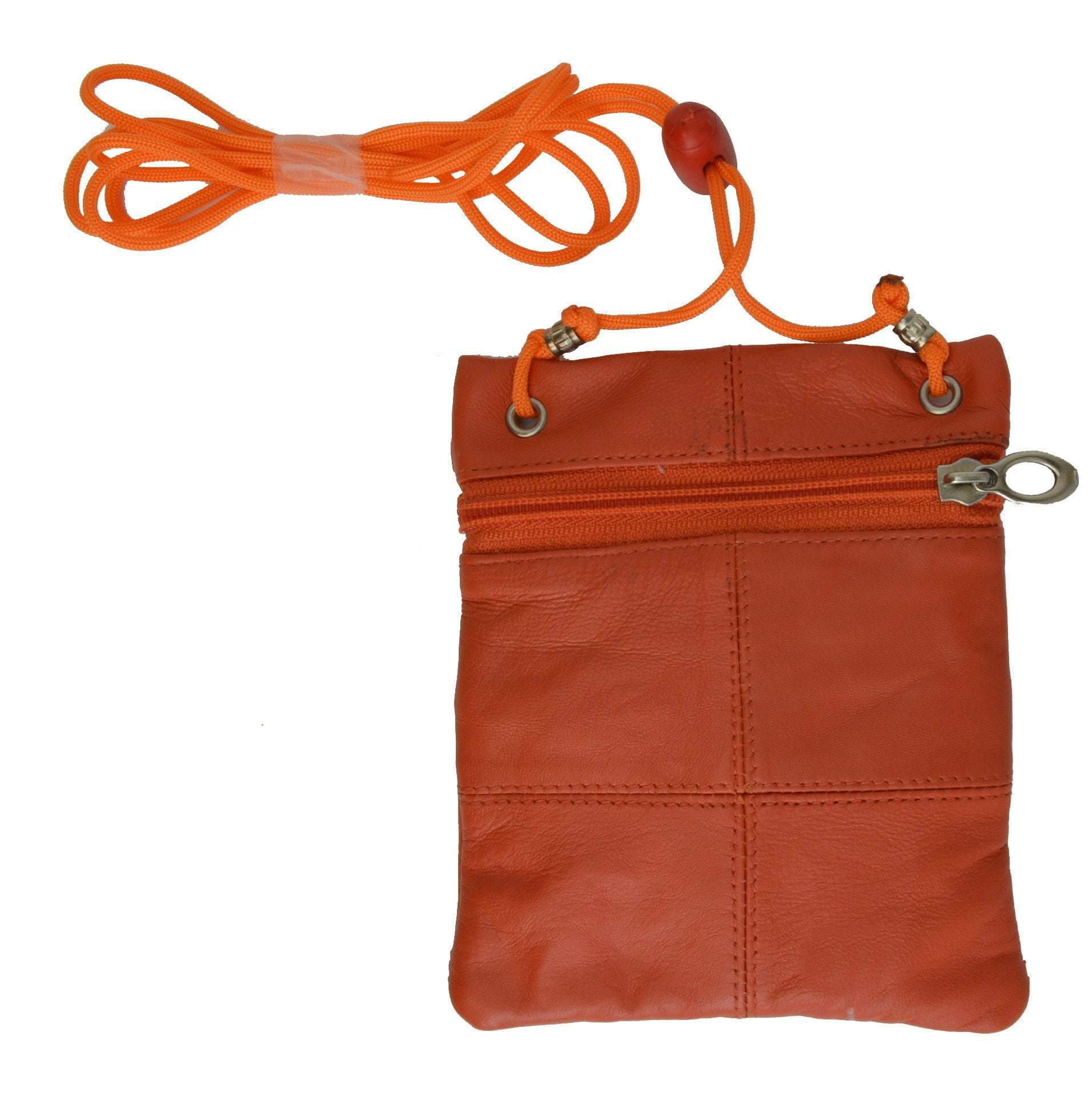 Soft Genuine Leather Purse Organizer Shoulder Bag 3 Zipper Pocket Trav - menswallet