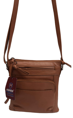 Women's Premium Genuine Leather Organizer Purse Ladies Crossbody Shoulder Bag - wallets for men's at mens wallet