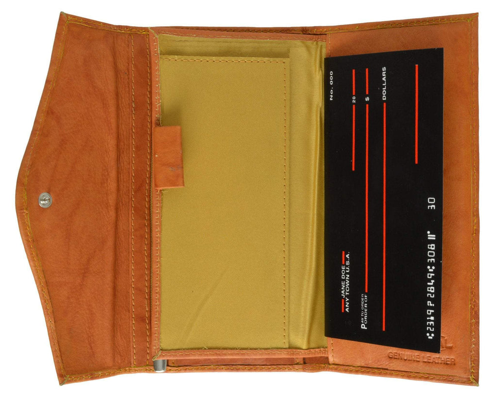 saffron womens checkbook wallet