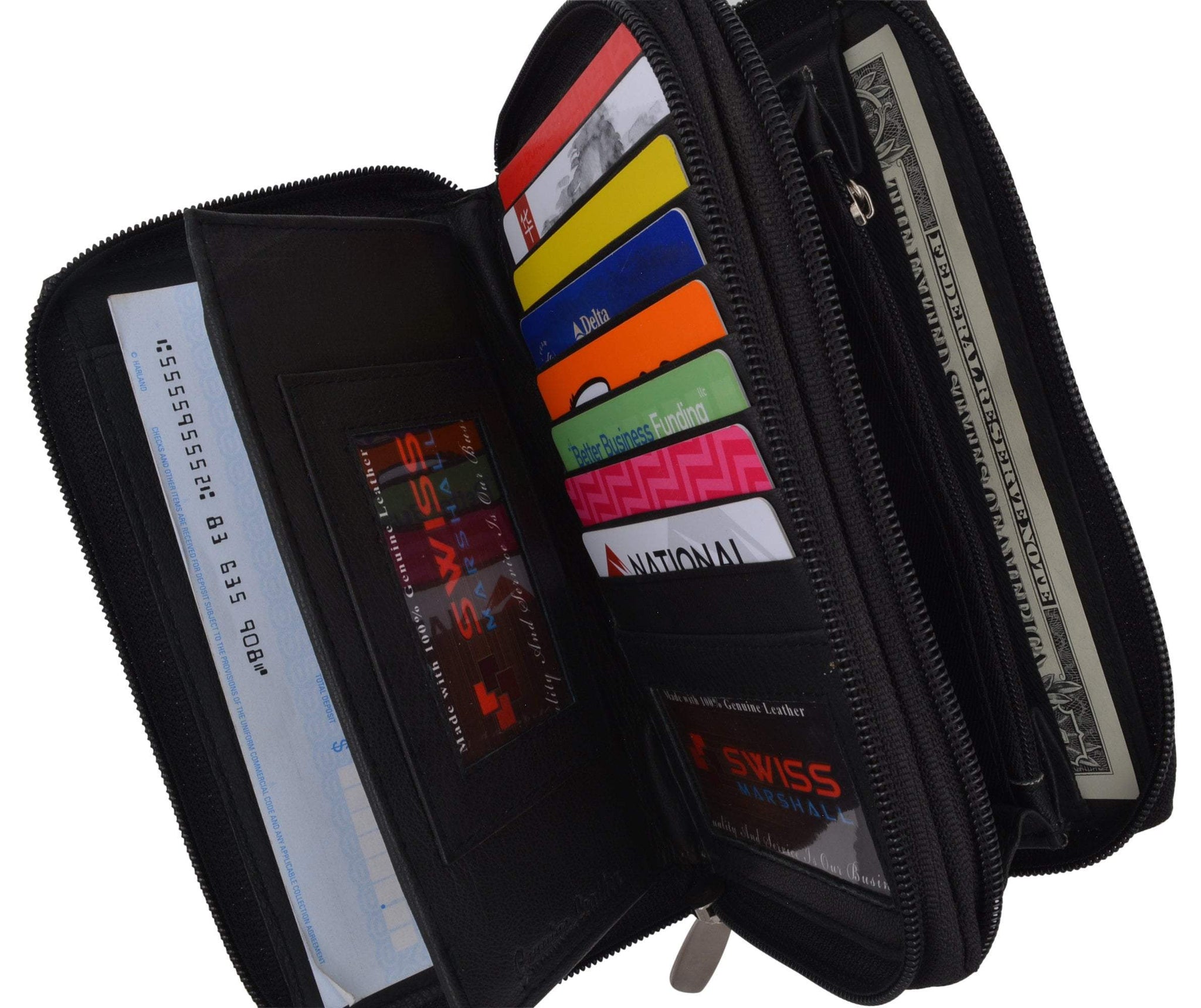 large zip travel wallet organizer
