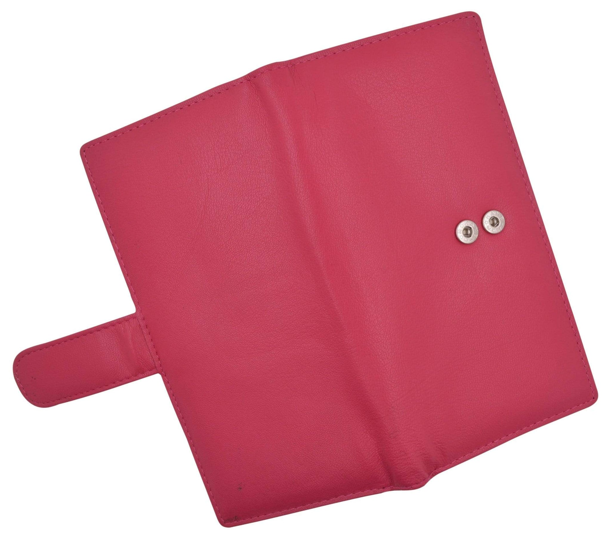 pink leather checkbook covers
