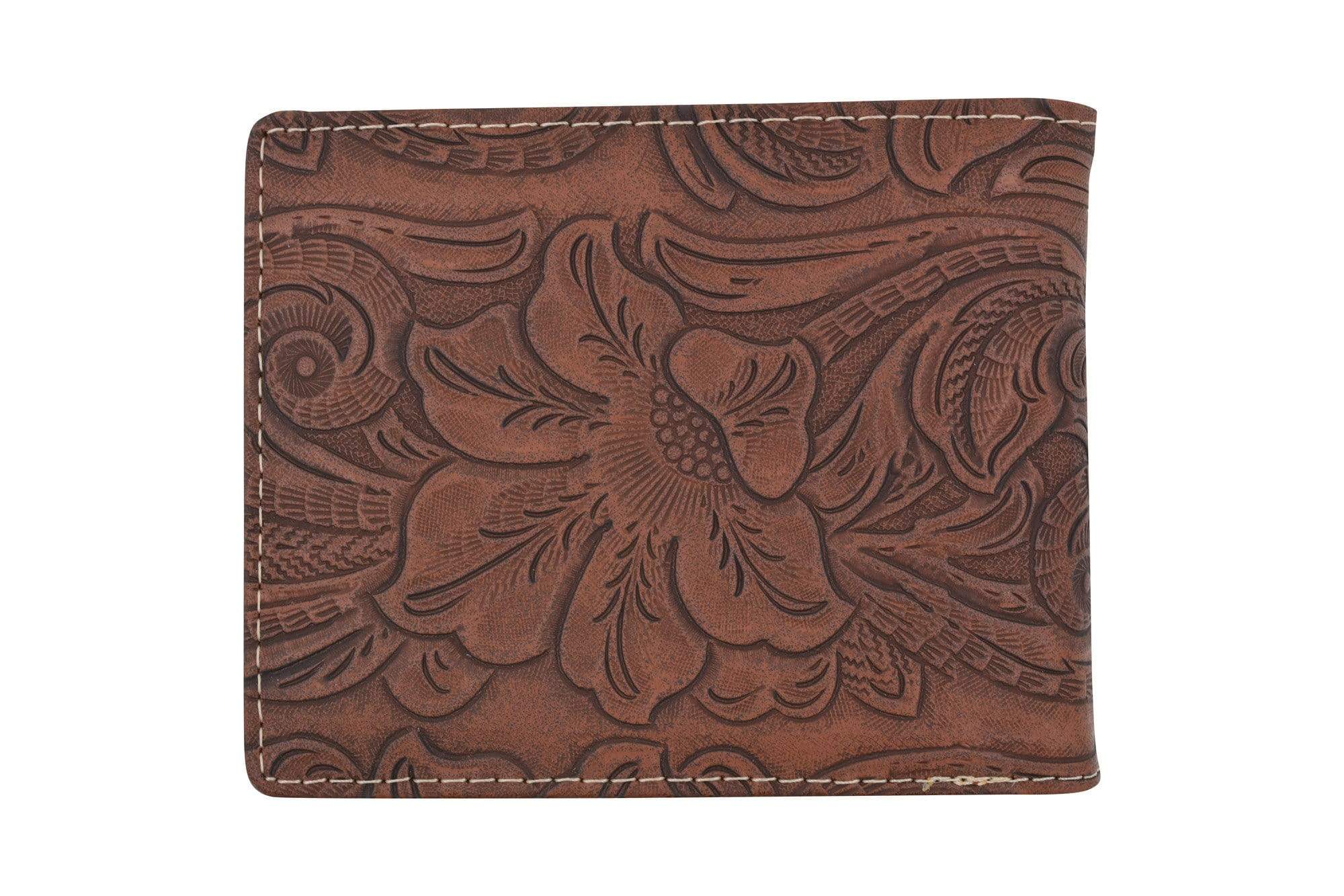 Brown Western Mens Deer Design Bifold Credit Card ID Holder Cowboy ...