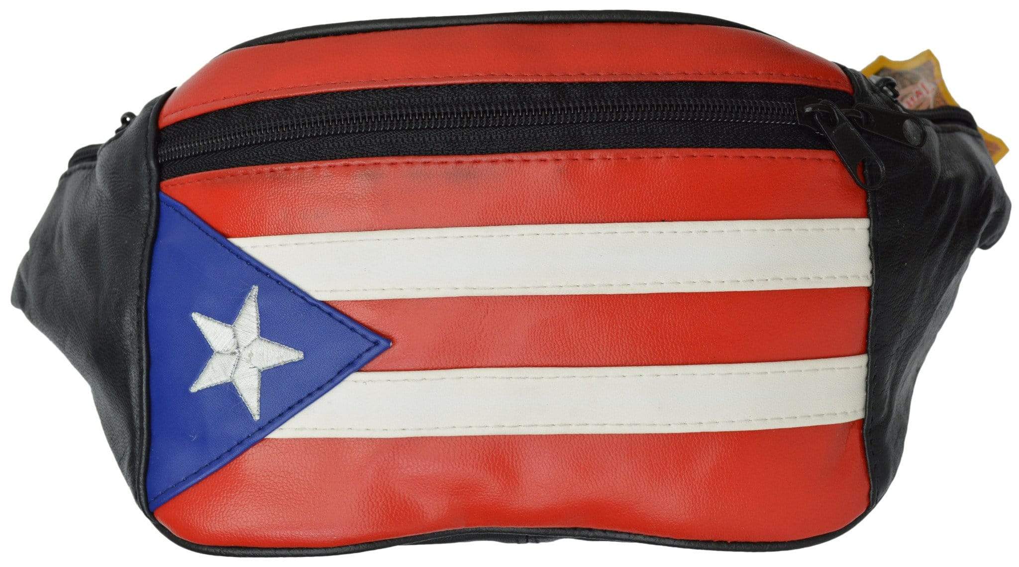 Genuine Leather Puerto Rico Flag Fanny Pack Purse for Men & Women 964