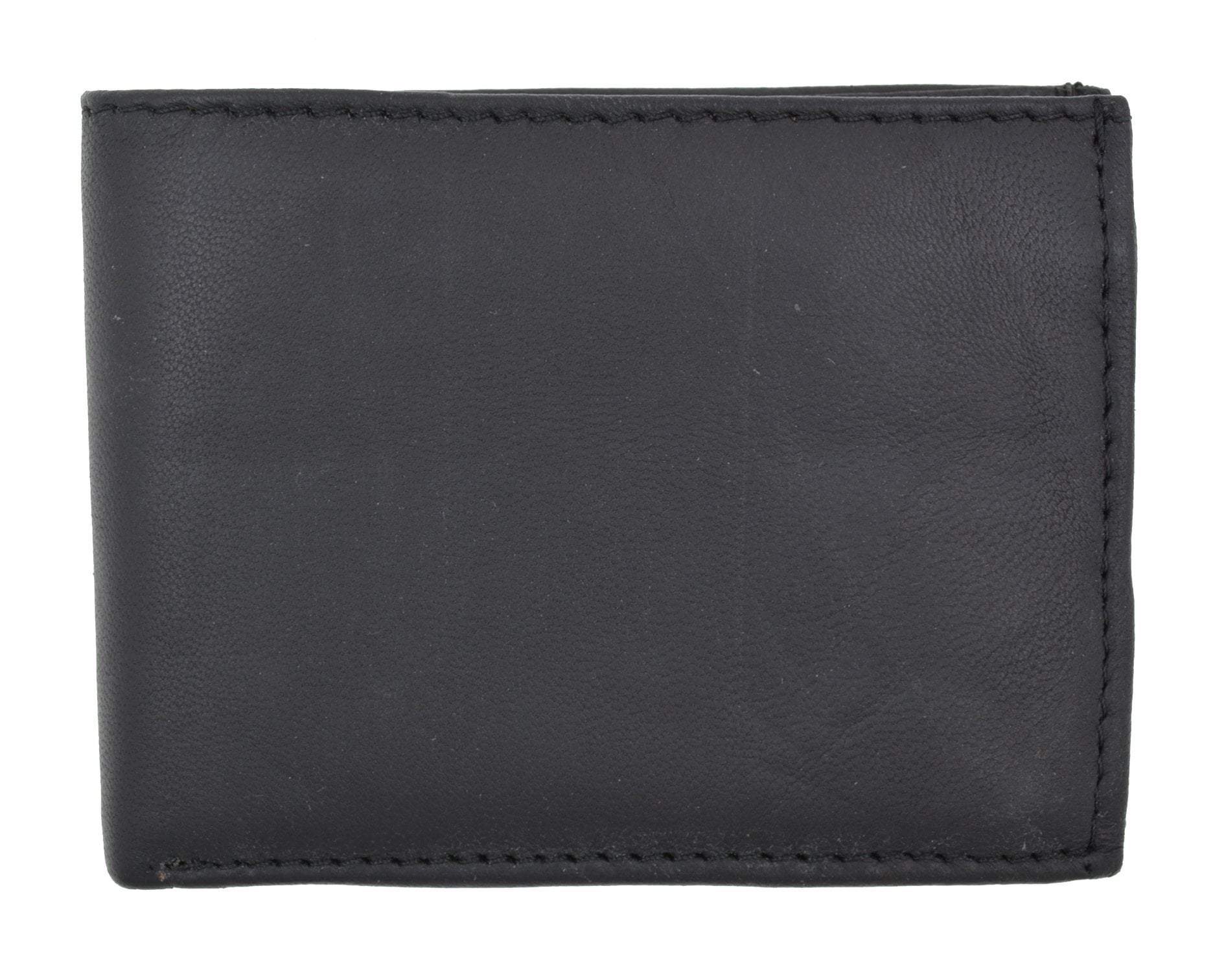 Swiss Marshal Soft Premium Leather Men&#39;s Bifold Wallet W/ Removable Leather Credit Card Case SM ...