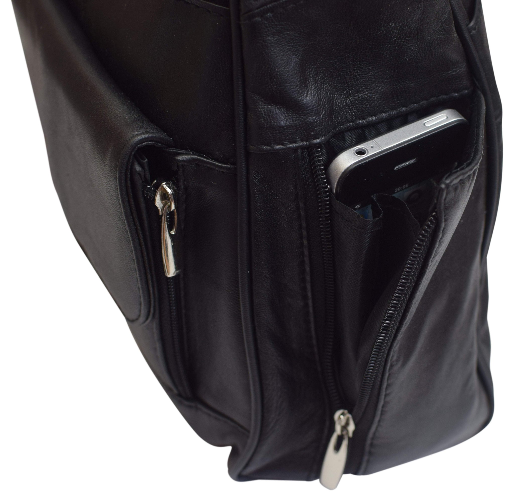 leather travel backpack purse